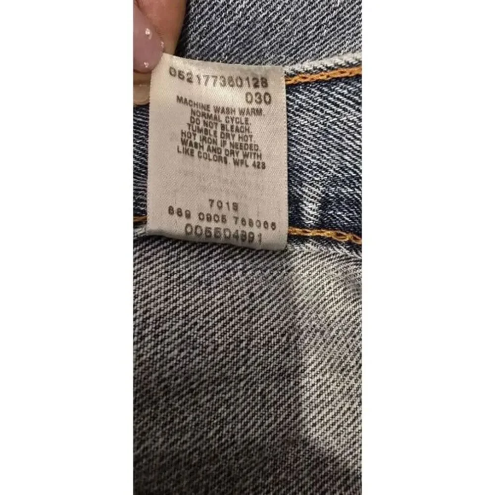 Levis 550 Jeans Mens 38x34 Blue Red Tab Relaxed‎ Fit Straight Leg Light Wash